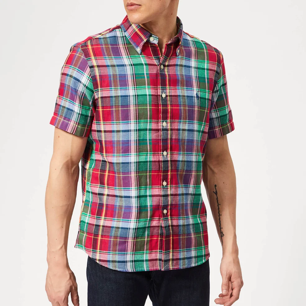 Polo Ralph Lauren Men's Check Short Sleeve Shirt - Red Multi Image 1