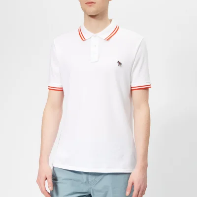 PS Paul Smith Men's Regular Fit Tipped Polo Shirt - White