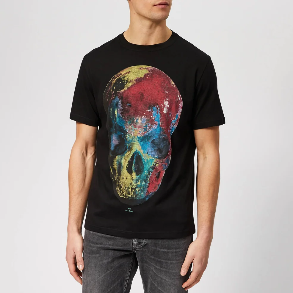PS Paul Smith Men's Regular Fit Skull T-Shirt - Black Image 1
