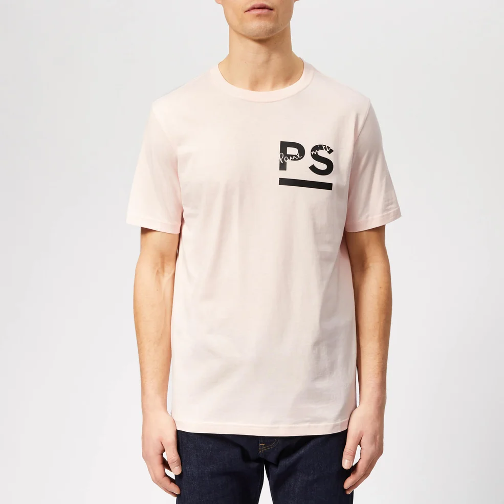 PS Paul Smith Men's Regular Fit High Build T-Shirt - Pink Image 1