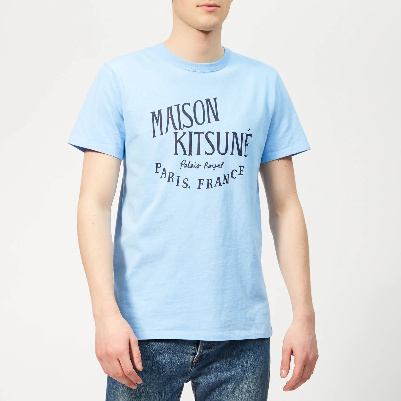 Maison Kitsuné Men's Palais Royal T-Shirt - Light Blue Image 1