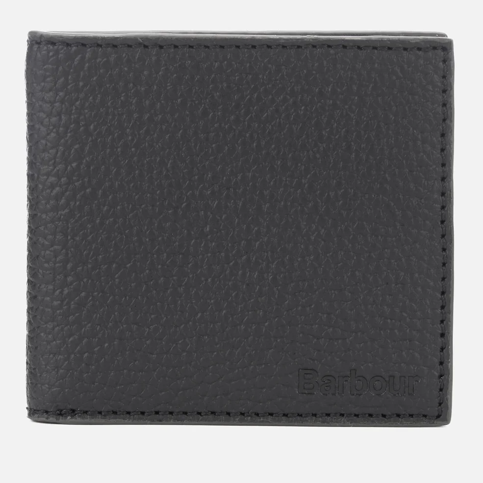 Barbour Men's Grain Leather Billfold Wallet - Black Image 1