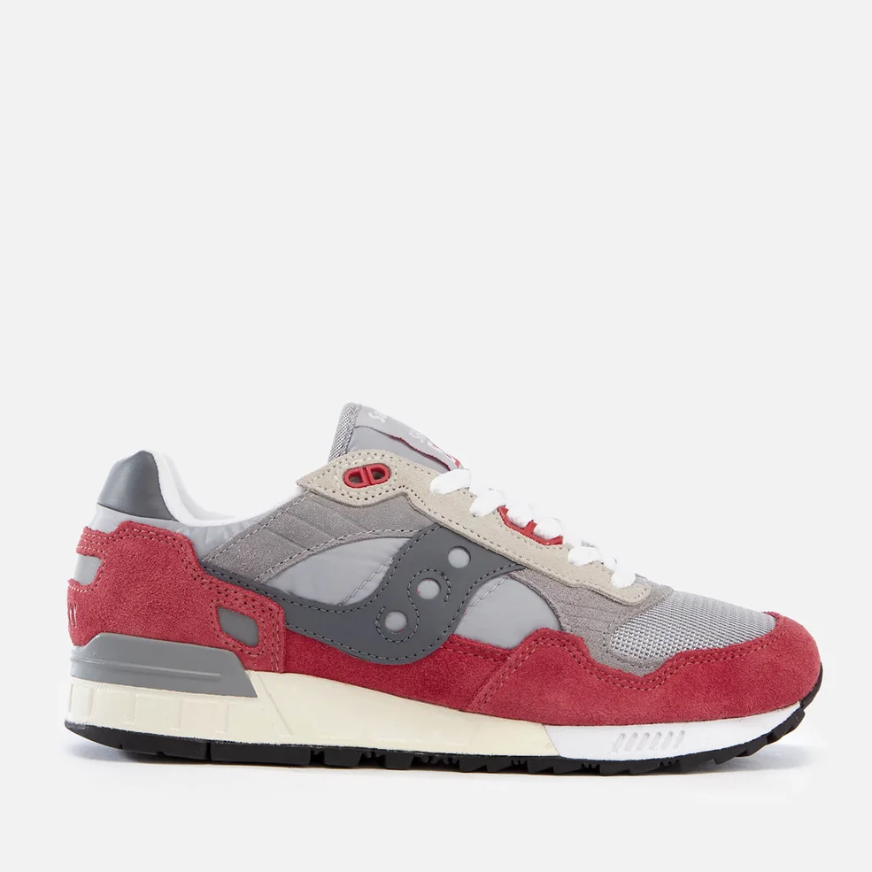 Saucony Men's Shadow 5000 Vintage Trainers - Grey/Red Image 1