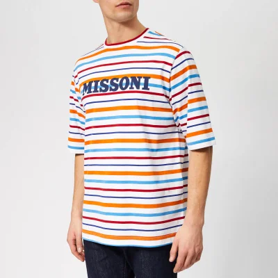 Missoni Men's Logo Stripe T-Shirt - White/Multi Stripe