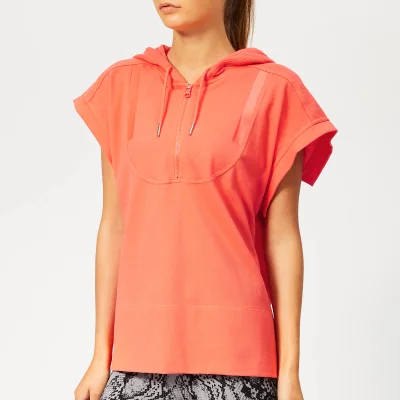 adidas by Stella McCartney Women's Hooded Short Sleeve T-Shirt - Hot Coral