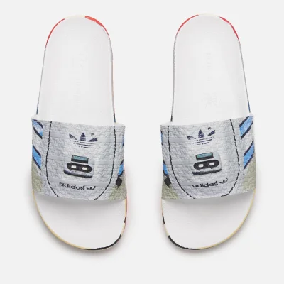 adidas by Raf Simons Men's Micro Adilette Slide Sandal - Silver MT