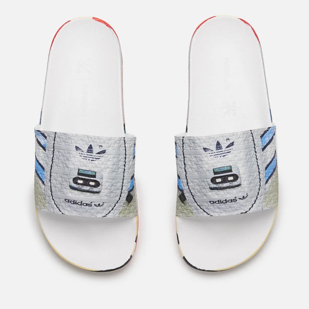 adidas by Raf Simons Men's Micro Adilette Slide Sandal - Silver MT Image 1