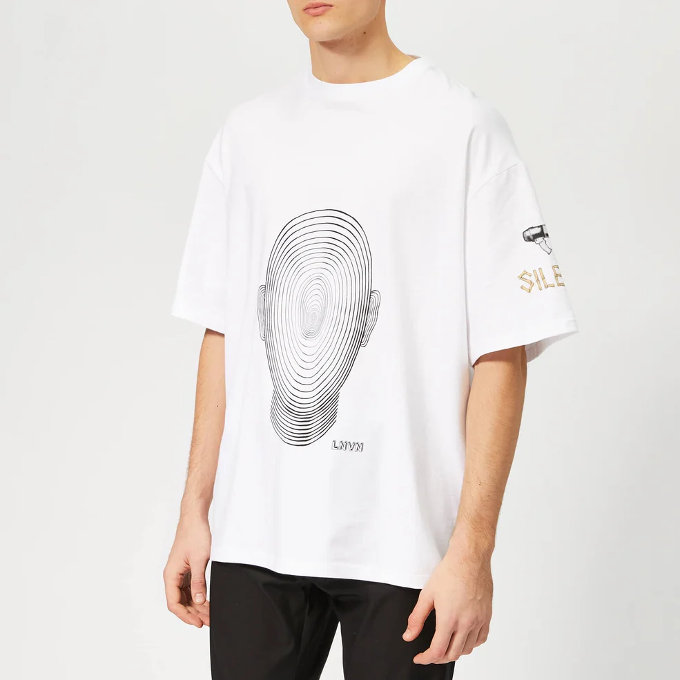 Lanvin Men's Big Face T-Shirt - White Image 1