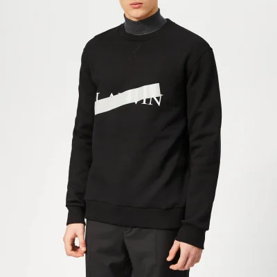 Lanvin Men's Lanvin Barre Print Sweatshirt - Black