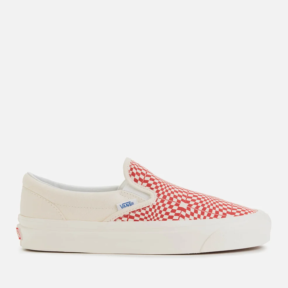 Vans Anaheim Classic Slip-On 98 DX Trainers - Og Red/White/Warp Check Image 1