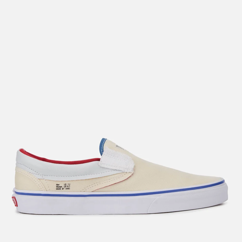 Vans Men's Outside in Classic Slip-On Trainers - Natural/Stv Navy/Red Image 1