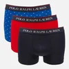 Polo Ralph Lauren Men's 3 Pack Classic Trunk Boxer Shorts - Cruise Navy/Red/Sapphire Star - Image 1