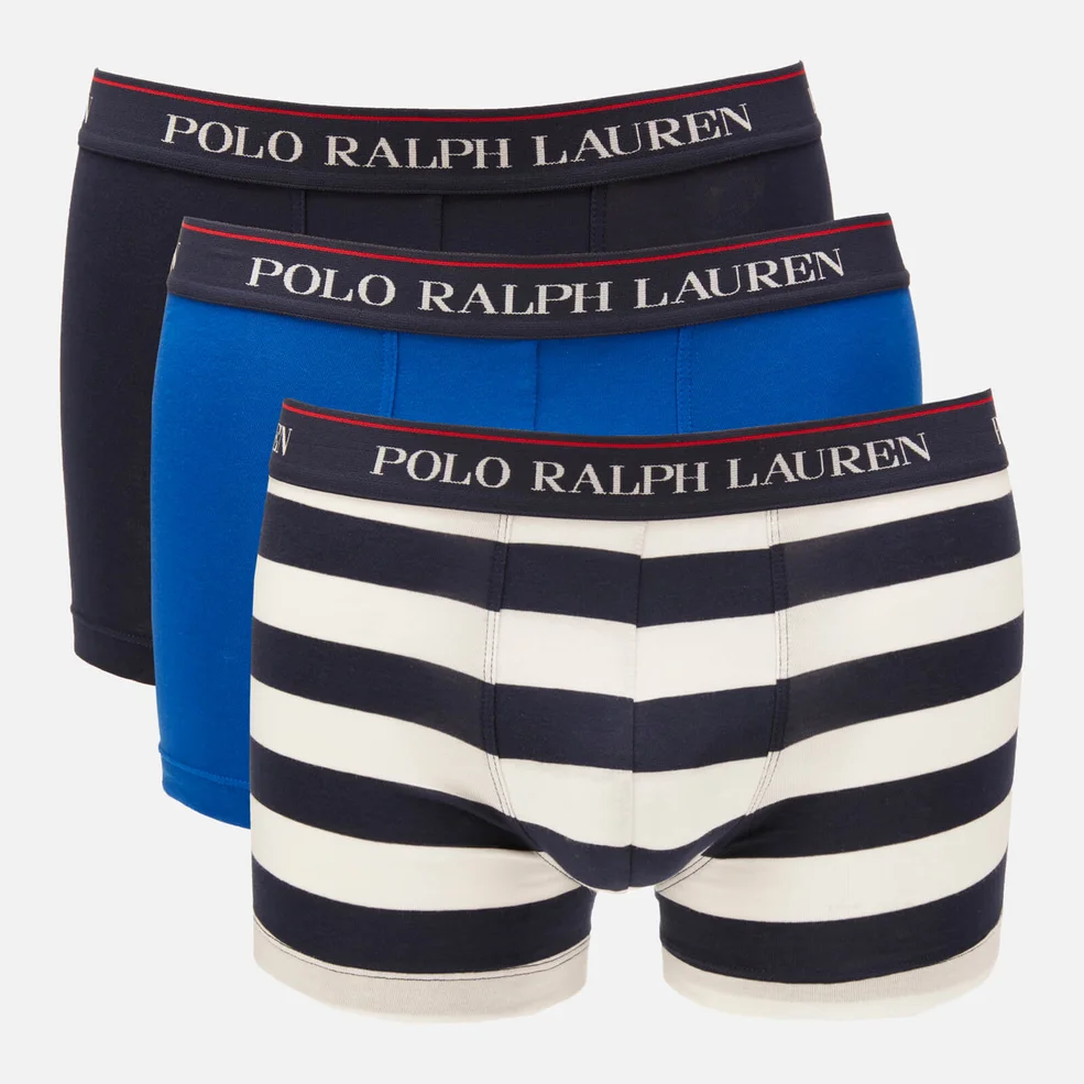 Polo Ralph Lauren Men's 3 Pack Classic Trunk Boxer Shorts - Cruise Navy/Sapphire Star/Navy/White Stripe Image 1