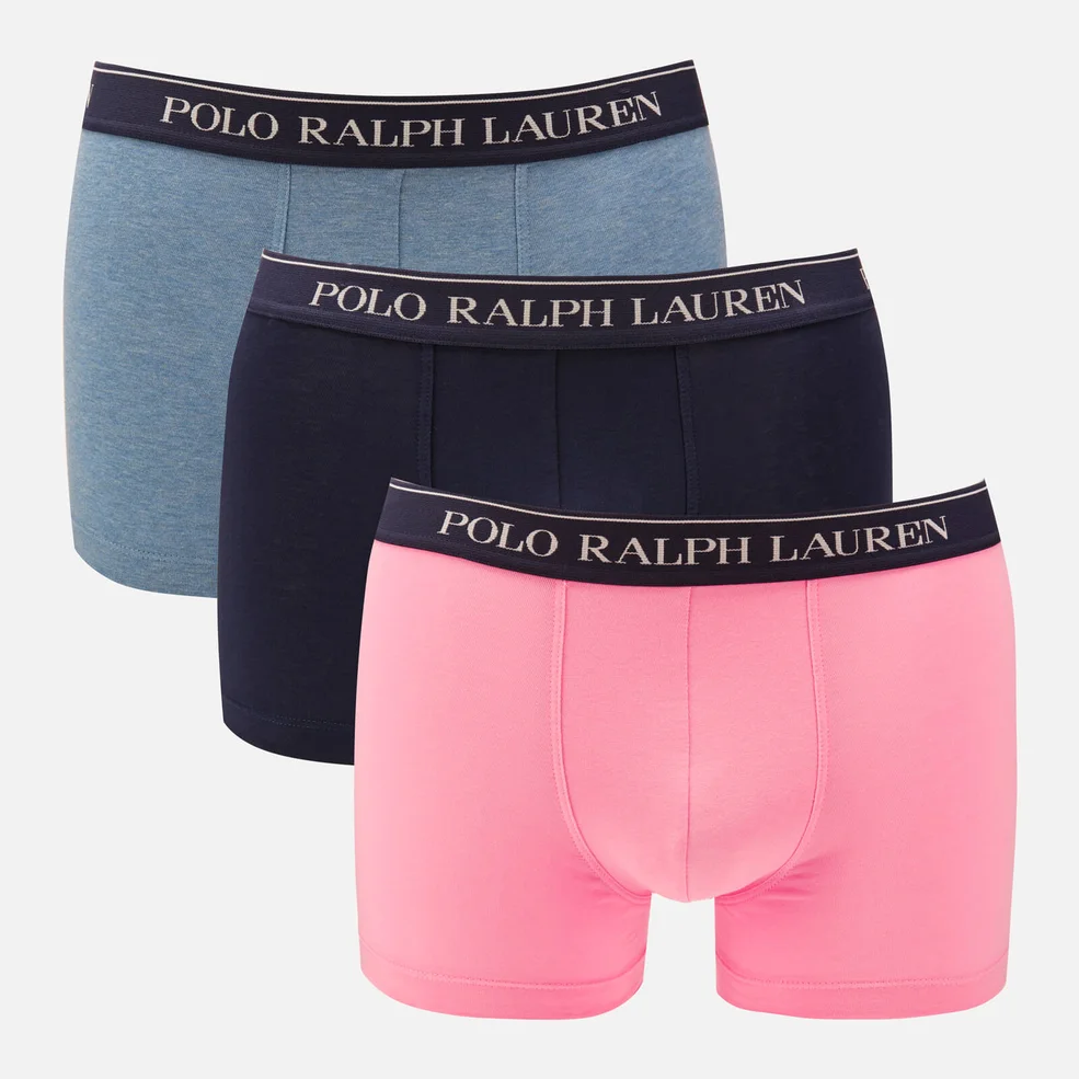 Polo Ralph Lauren Men's 3 Pack Classic Trunk Boxer Shorts - Cruise Navy/Delta Blue/Harbour Pink Image 1