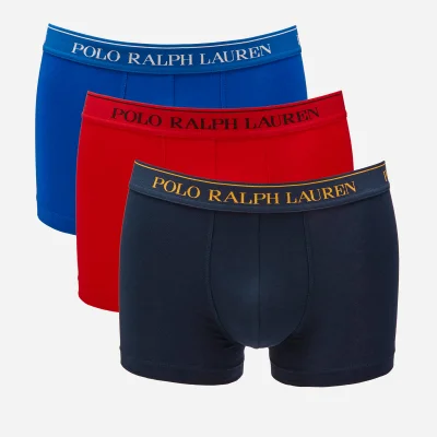 Polo Ralph Lauren Men's 3 Pack Classic Trunk Boxer Shorts - Rl Red/Sapphire Star/Navy