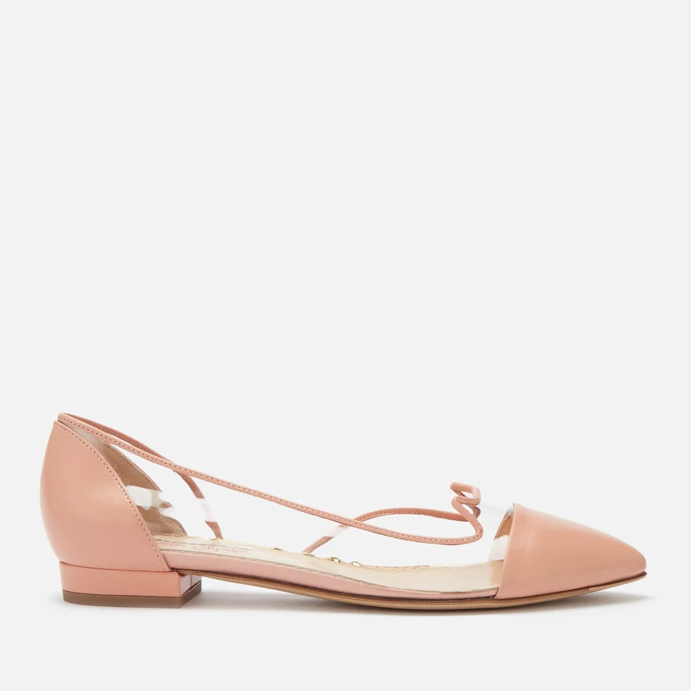 Charlotte Olympia Women's Kitty Pointed Flats - Dusky Pink/Transparent Image 1