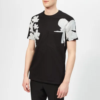 Neil Barrett Men's Shadow Flower T-Shirt - Black/White