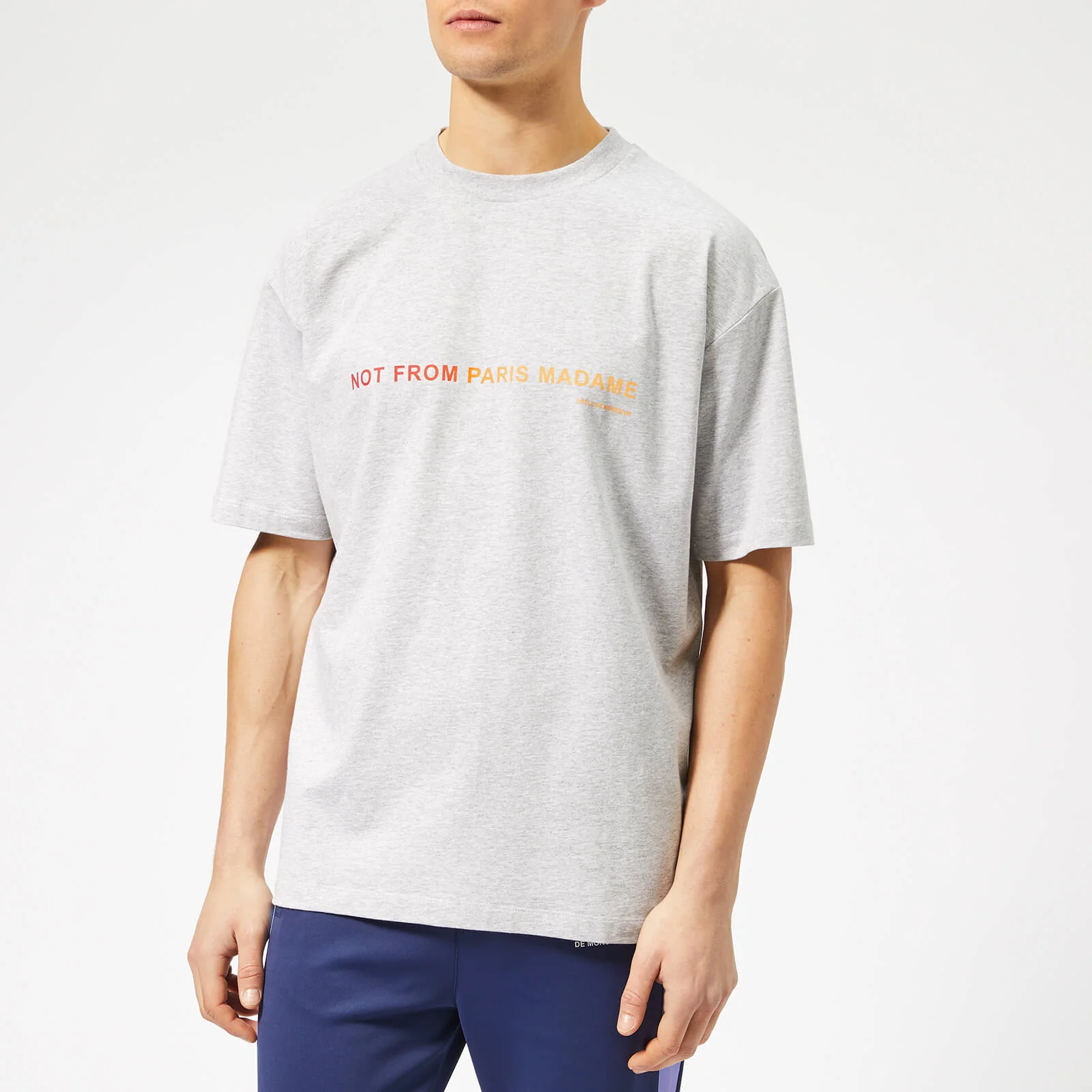 Drôle de Monsieur Men's Shaded Slogan T-Shirt - Grey Image 1