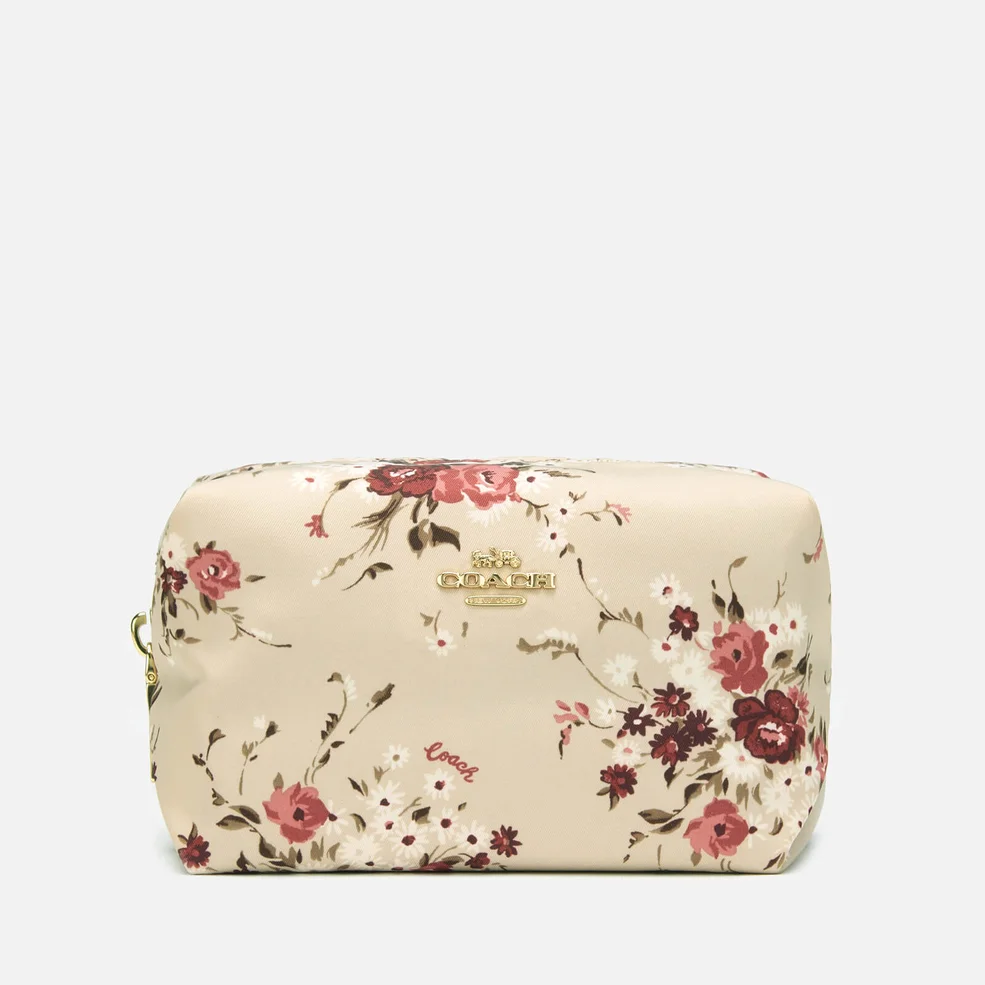 Coach Women's Beechwood Floral Print Small Nylon Cosmetic Case - Beechwood Floral Bundle Image 1
