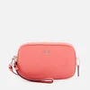 Coach Women's Polished Pebble Cross Body Clutch Bag - Bright Coral - Image 1