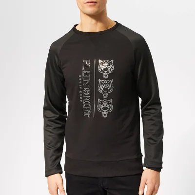 Plein Sport Men's Sweatshirt Long Sleeve Tiger - Black/Silver
