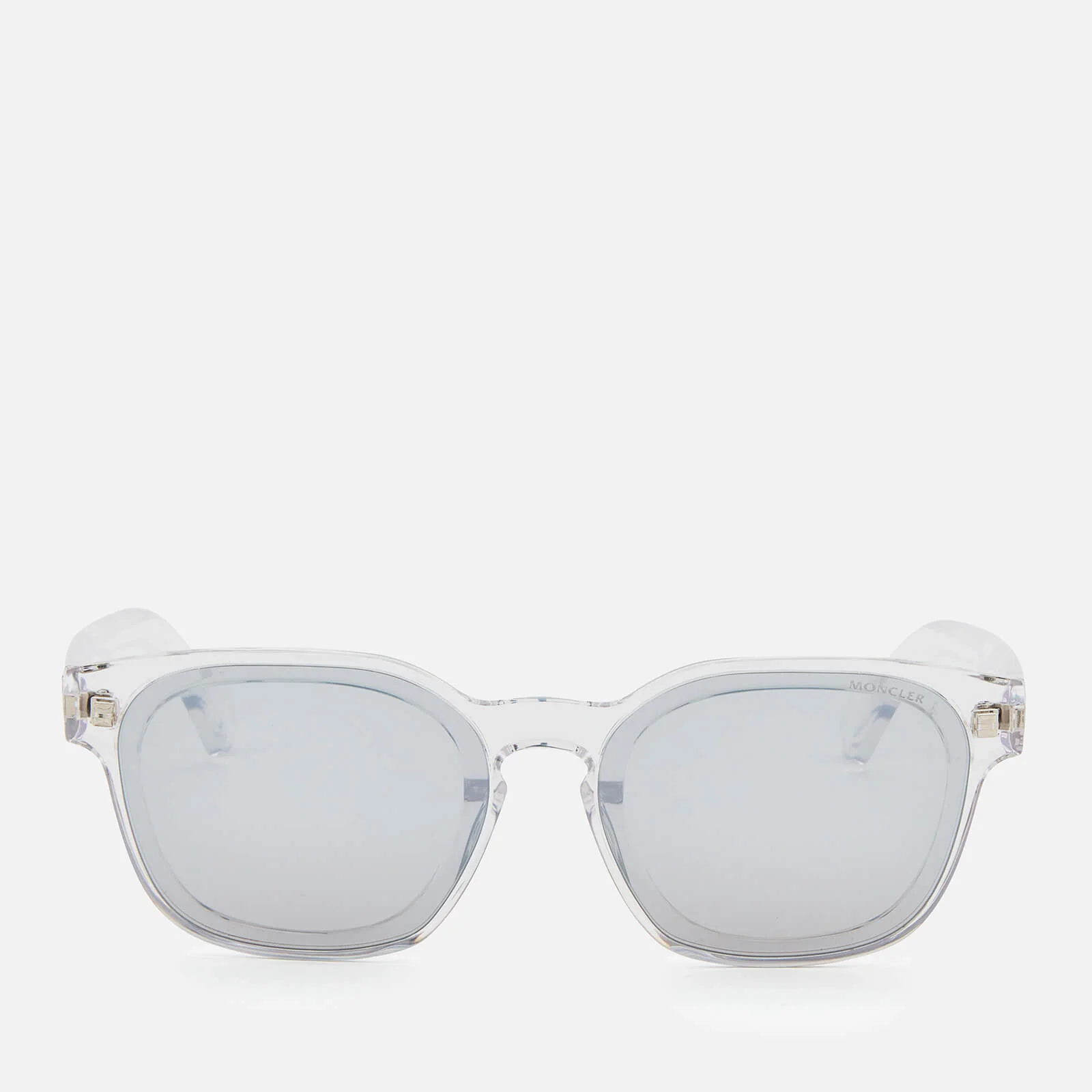 Moncler Men's Square Acetate Sunglasses - Crystal/Smoke Image 1