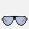 Moncler Men's Shielded Aviator Sunglasses - Shiny Black/Smoke Mirror - Image 1