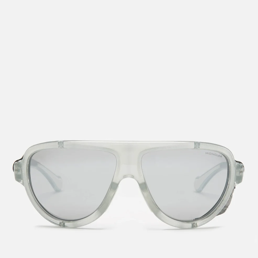 Moncler Men's Shielded Aviator Sunglasses - Grey/ Other/Smoke Mirror Image 1