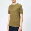 Officine Générale Men's Overdyed Linen Stripe T-Shirt - Burnt Olive - Image 1