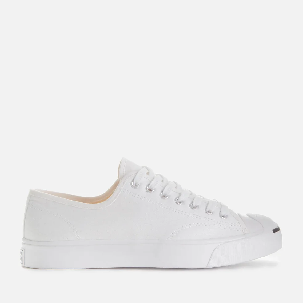 Converse Men's Jack Purcell Ox Trainers - White/White/Black Image 1