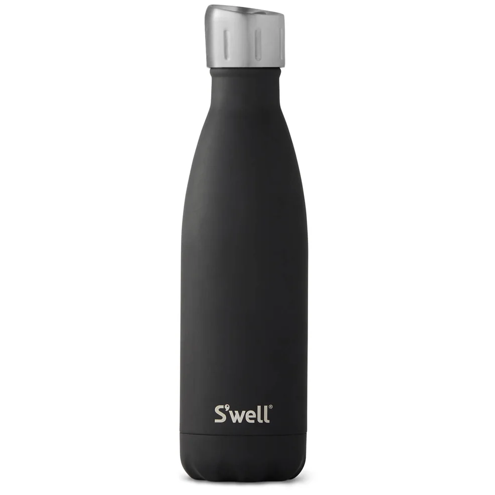 S'well Solid Black Sport Water Bottle 500ml Image 1