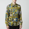 Versus Versace Men's Silk Printed Shirt - Cobalt Stampa - Image 1