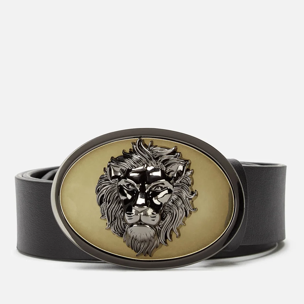 Versus Versace Men's Leather Belt - Gold Black Image 1