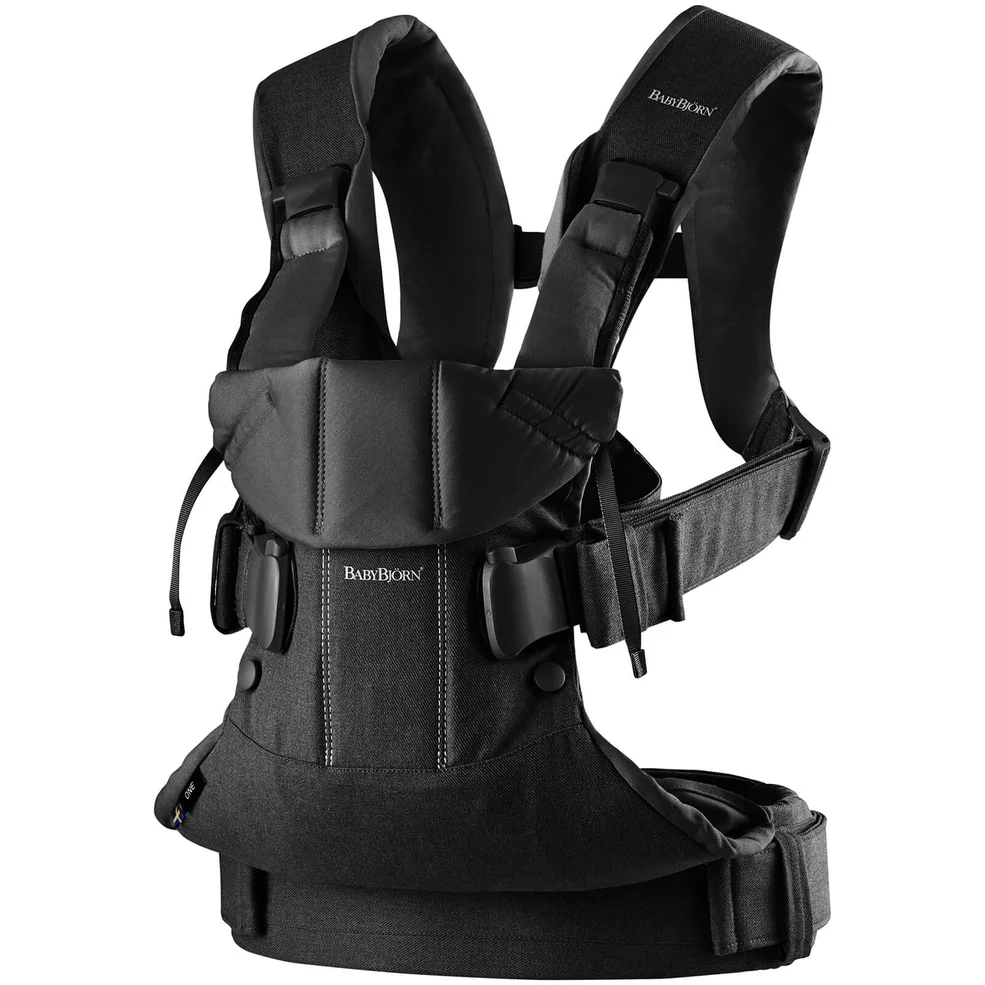 BABYBJÖRN One Cotton Baby Carrier - Black Image 1