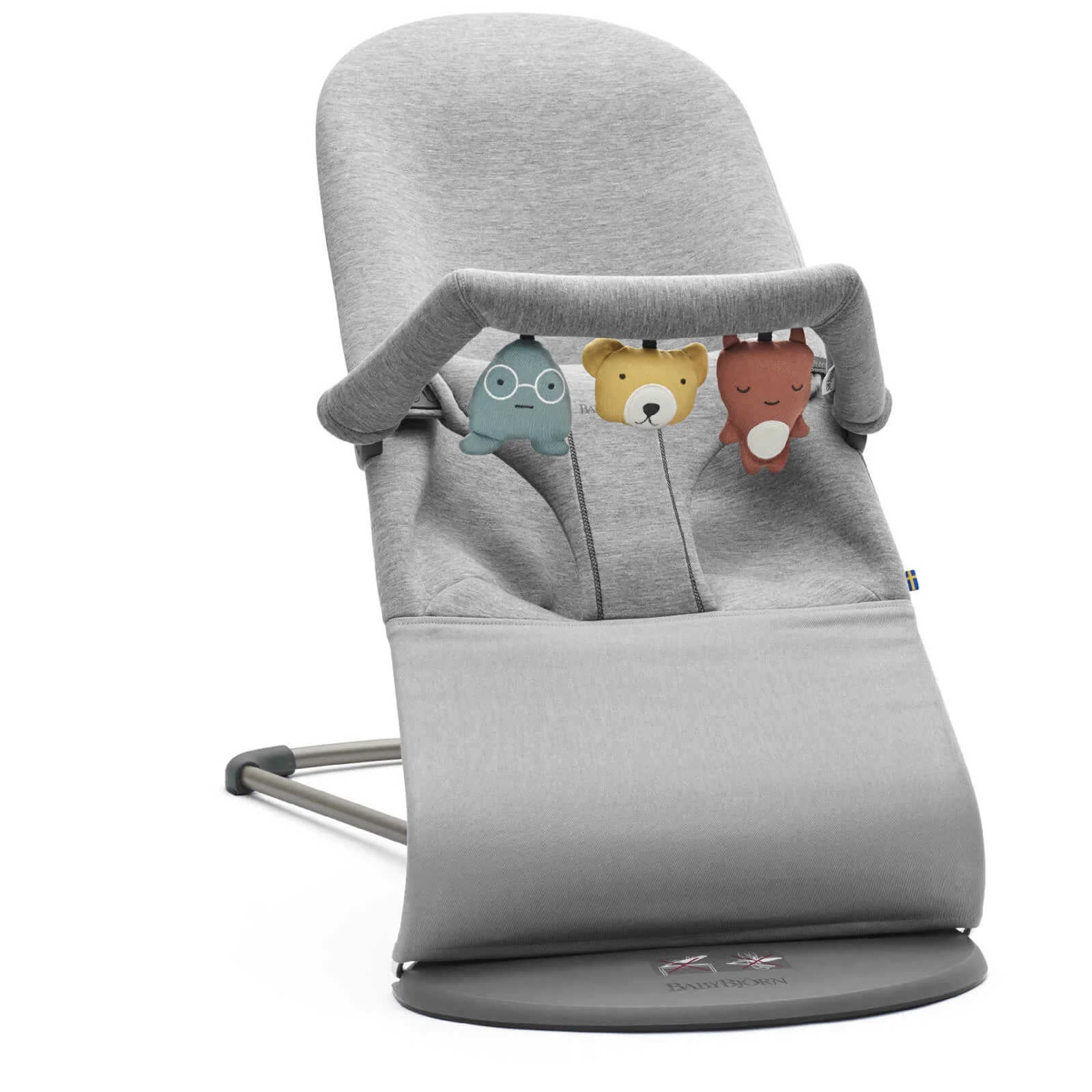 BABYBJÖRN Bouncer Bliss and Soft Friends Bouncer Toy - Light Grey Image 1