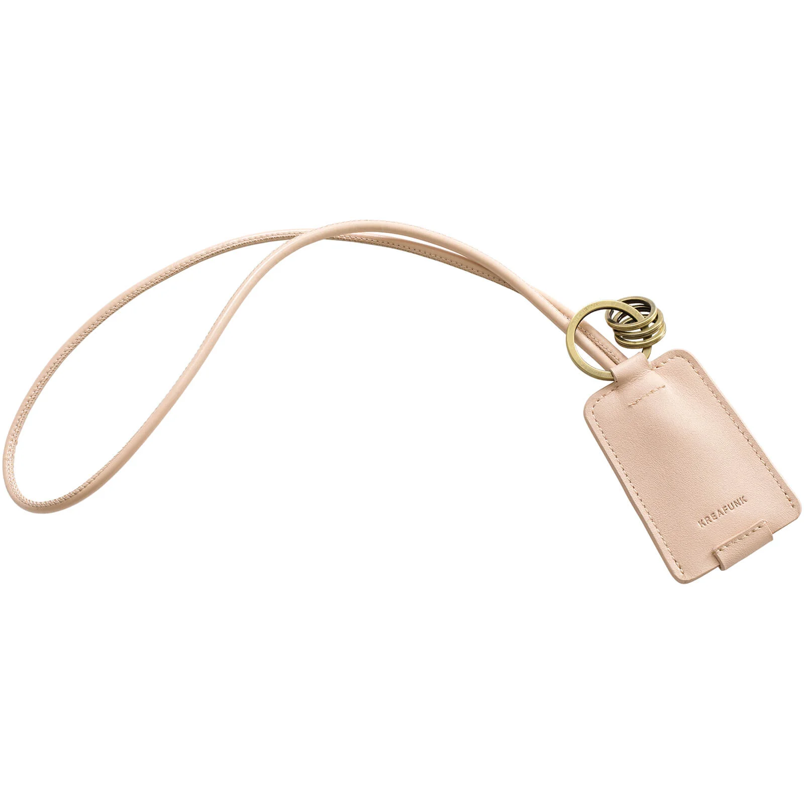 Kreafunk cCHAIN Leather Keyhanger and Charging Cable - Nude Image 1