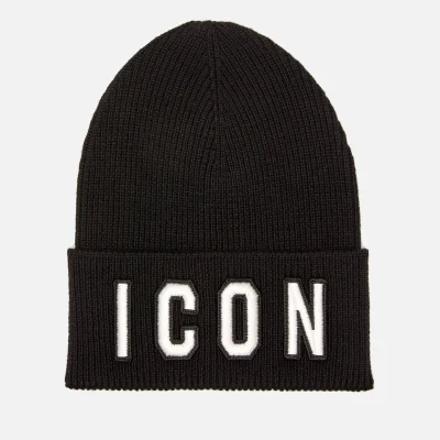 Dsquared2 Men's Icon Knit Hat - Black/White