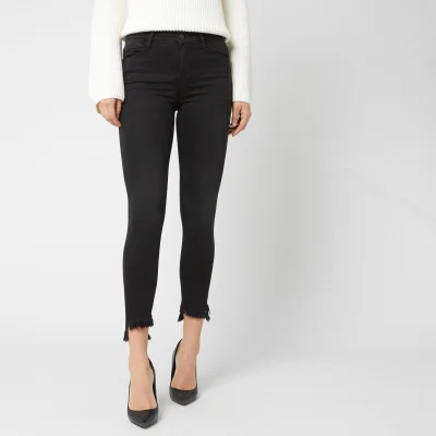 Frame Women's Le High Skinny Raw Stagger Micro Shred Jeans - Mulholland