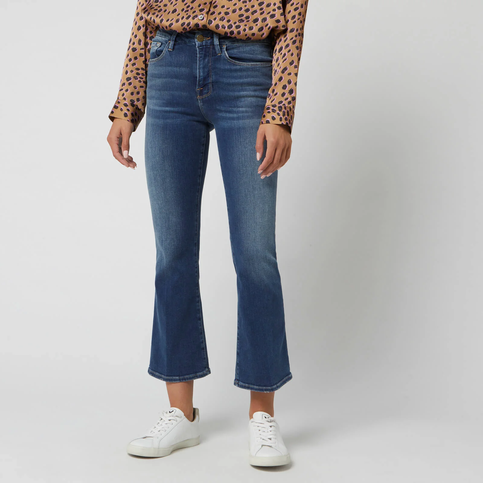 Frame Women's Le Crop Mini Bootcut Jeans - Westcliff Image 1