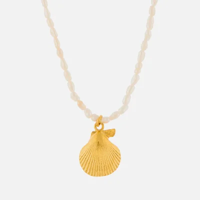 Anni Lu Women's Shell & Pearl Necklace - White/Gold