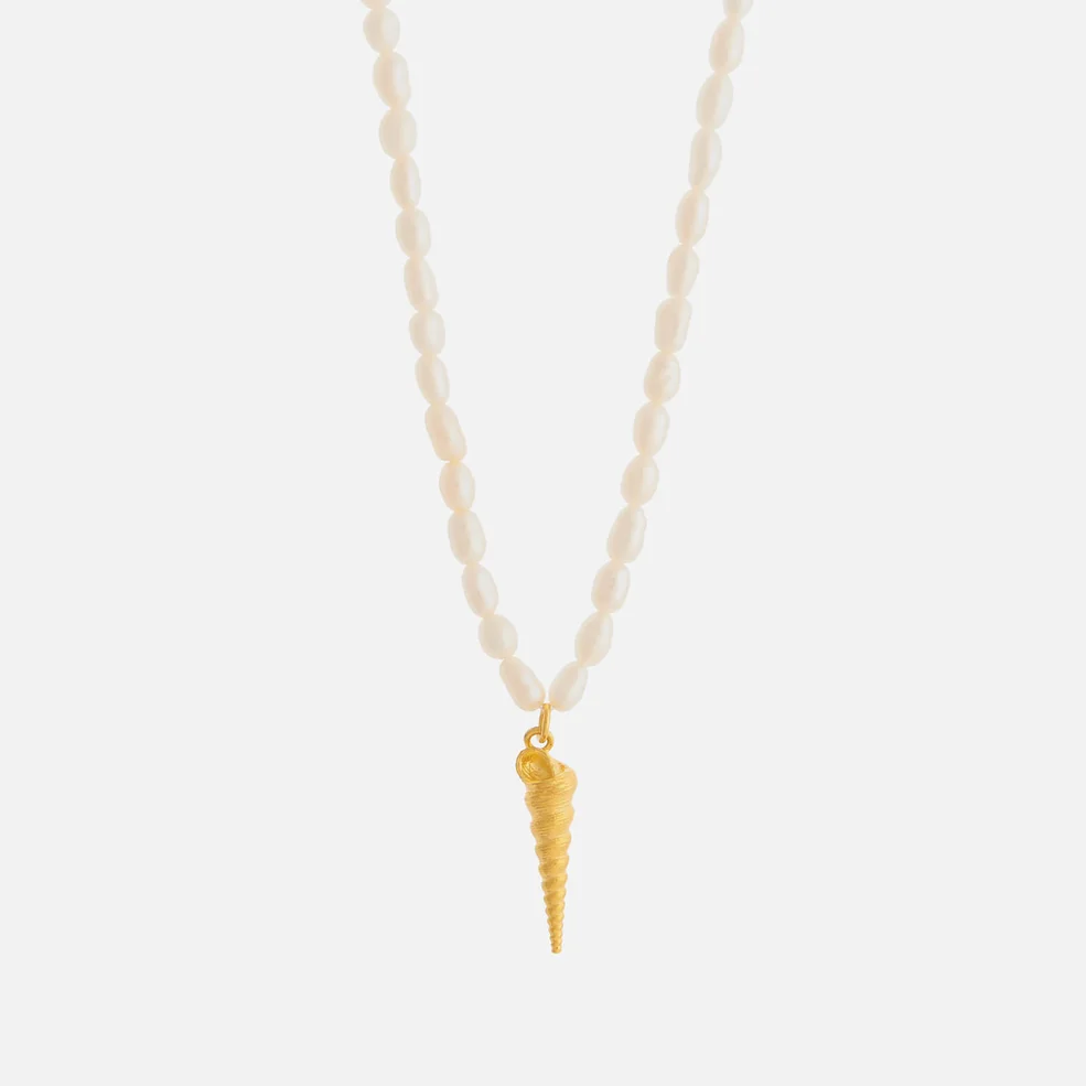 Anni Lu Women's Turret Shell & Pearl Necklace - White/Gold Image 1