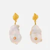 Anni Lu Women's Baroque Pearl Shell Earrings - Coral - Image 1