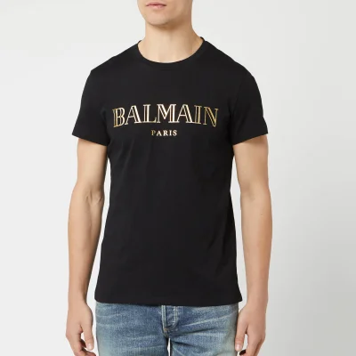 Balmain Men's Paris T-Shirt - Noir/Or