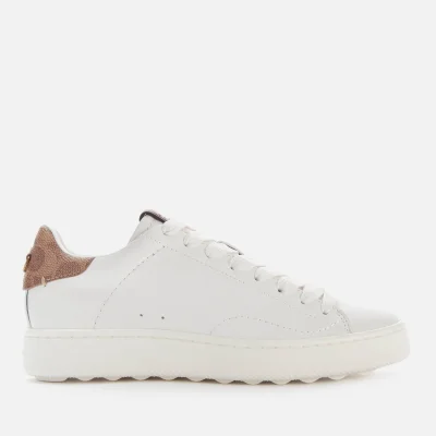 Coach Women's C101 Leather Low Top Trainers - White/Tan