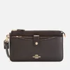 Coach Women's Polished Pebble Leather Wallet/Cross Body Bag - Black - Image 1
