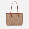 Coach Women's Coated Canvas Signature Central Tote Bag - Tan Rust - Image 1