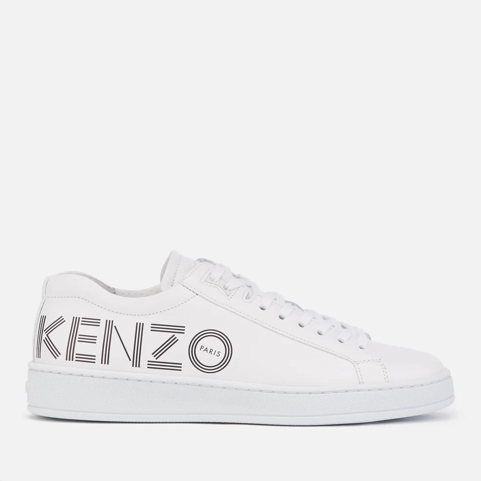 KENZO Women's Tennix Leather Low Top Trainers - White Image 1