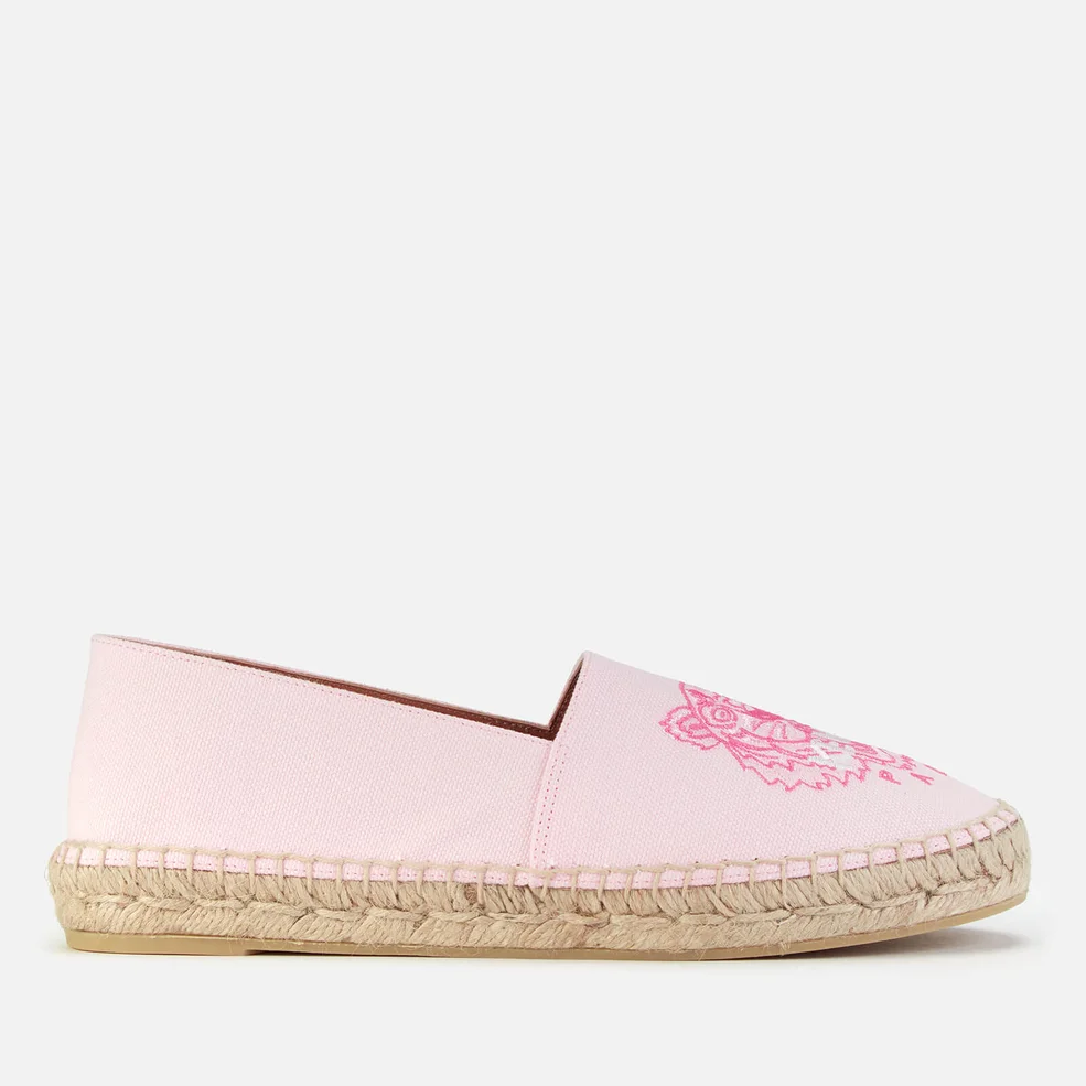 KENZO Women's Classic Tiger Leather Espadrilles - Faded Pink Image 1