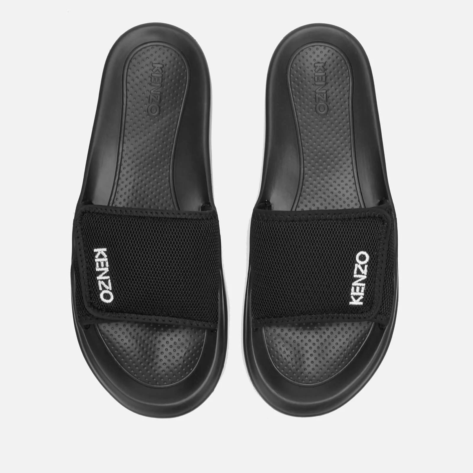 KENZO Men's Logo Pool Slide Sandals - Black Image 1