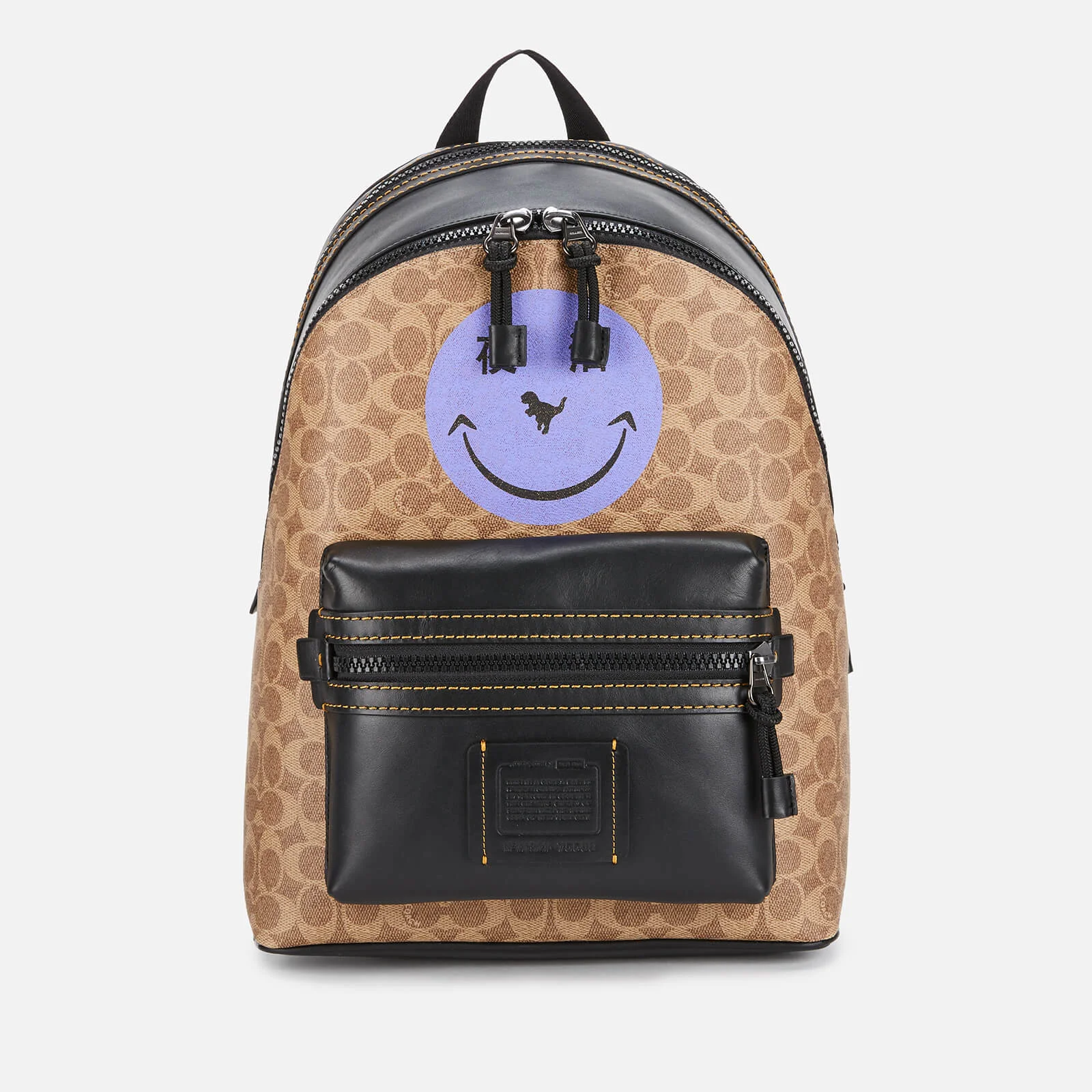 Coach Signature Smiley Academy Backpack with Rexy By Yeti Out - JI/Khaki Image 1